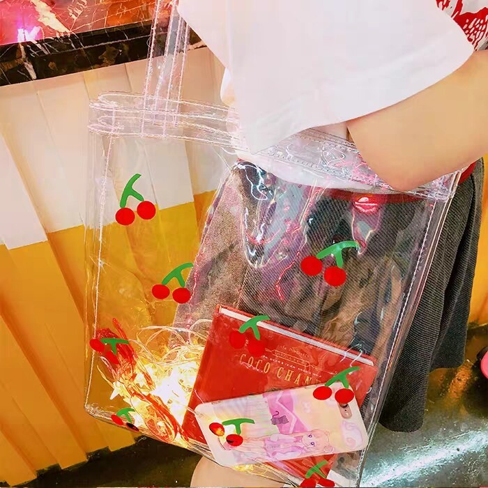透明果冻单肩包  大容量