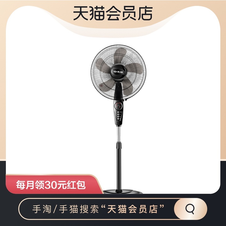 先锋电风扇家用落地扇遥控定时台式风扇宿舍卧...
