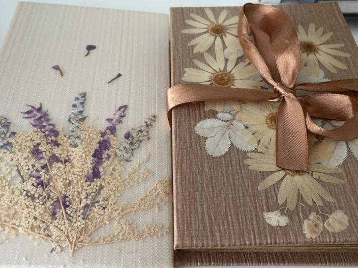 纯手工干花笔记本 文艺礼物送女生真花本子记...