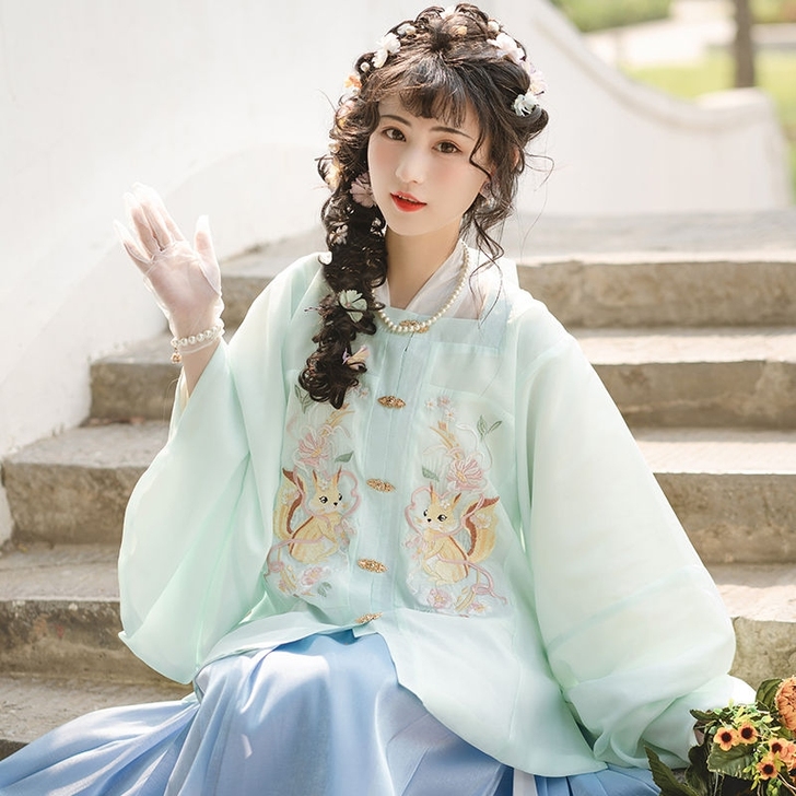 花神记【松鼠牡丹】绿色补服一件