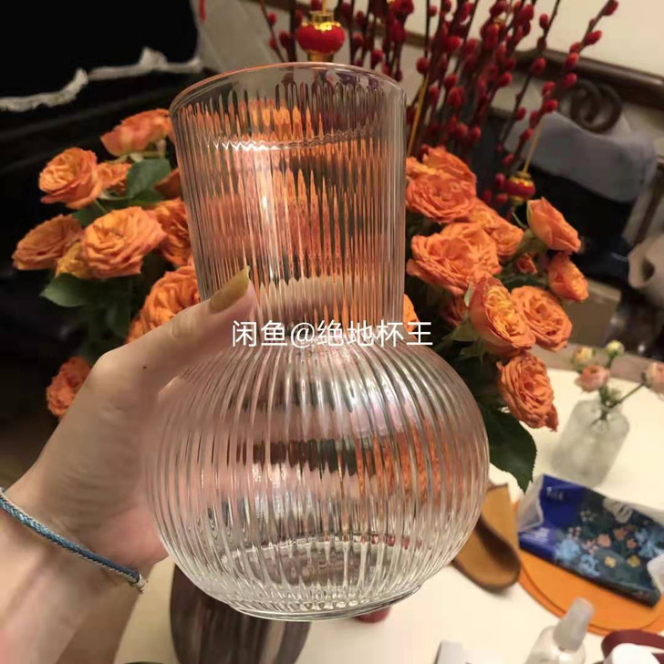 IKEA宜家普德拉格玻璃花瓶ins插花家居...