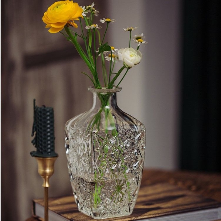 11.8包邮 创意玻璃花瓶马德里花瓶摆件客...