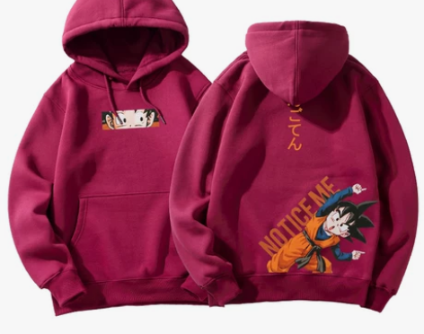 七龙珠卫衣男加绒连帽套头 颜色:悟天加绒连...