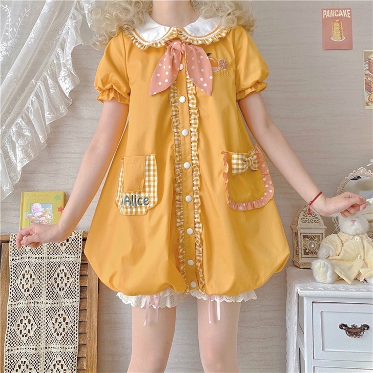 暂不收 熊之工作室花苞裙夏日甜橙