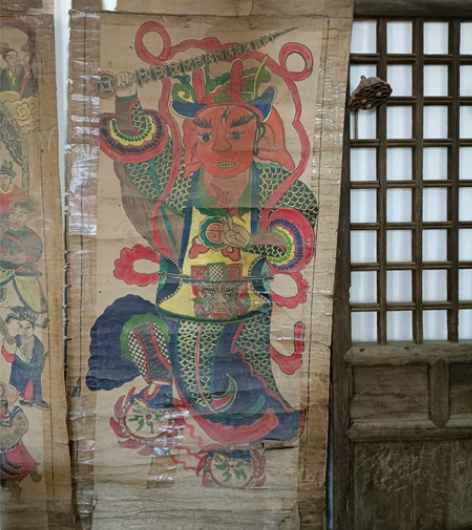 马王爷三只眼 门神画 高140宽65