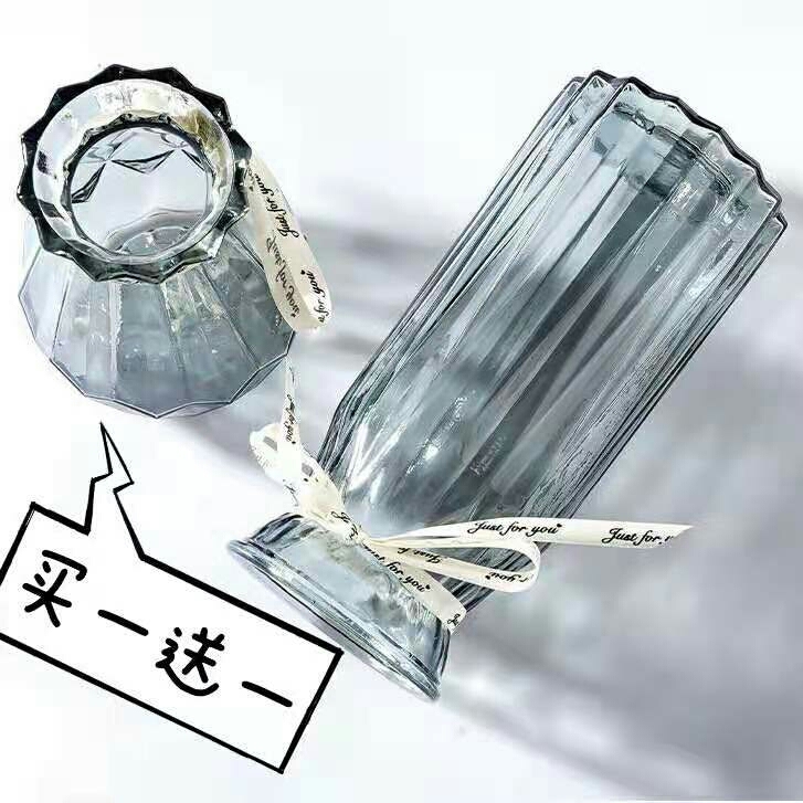 【赔钱处理】花瓶玻璃透明客厅卧室摆件鲜花插...