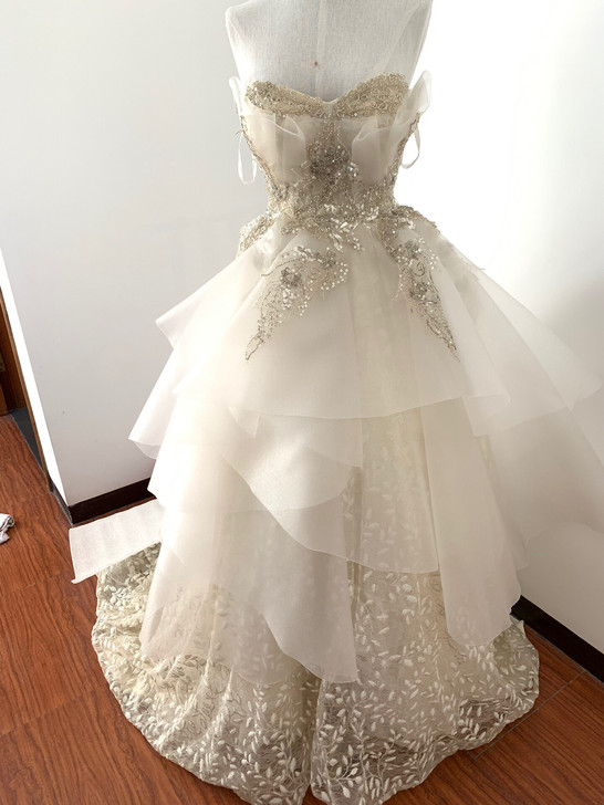 婚纱 主纱 1.5米圆摆大拖尾