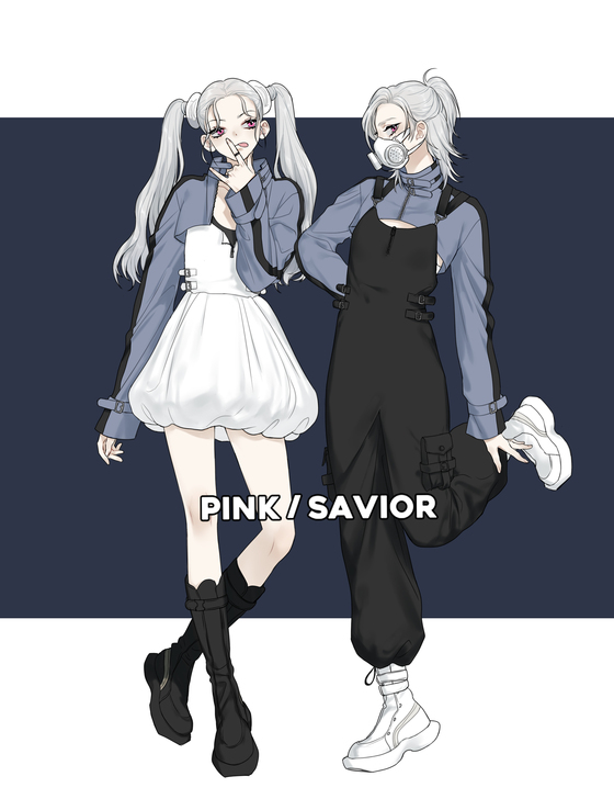 【出】pinksavior哨戒班花苞裙套装
