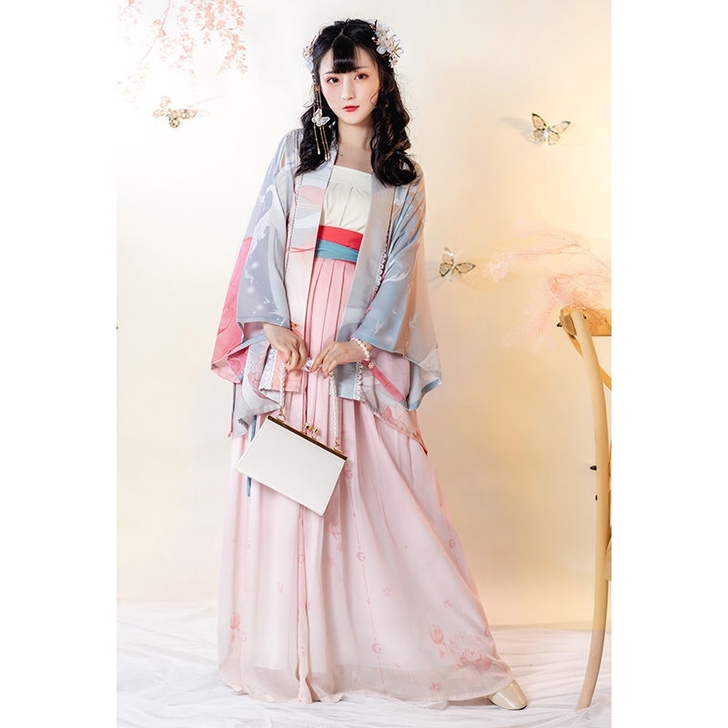 花神记月影丝原创汉服女宋制齐腰汉服襦裙吊带...