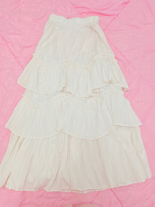 半身裙 蛋糕裙 白色半身裙