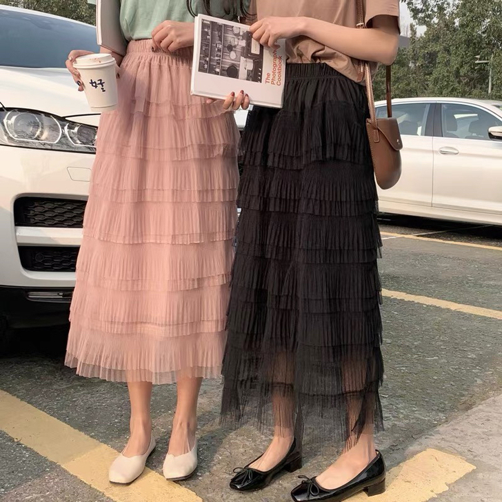 【全新清出可交换】蛋糕裙半身裙中长款仙女裙...