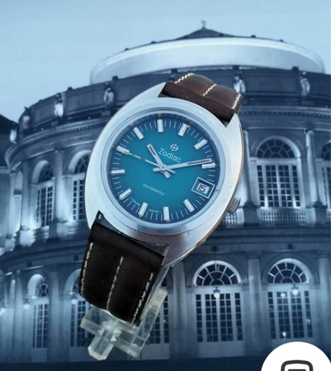 瑞士苏地亚特殊青绿盘蚝式鲍鱼壳机械表古董表...