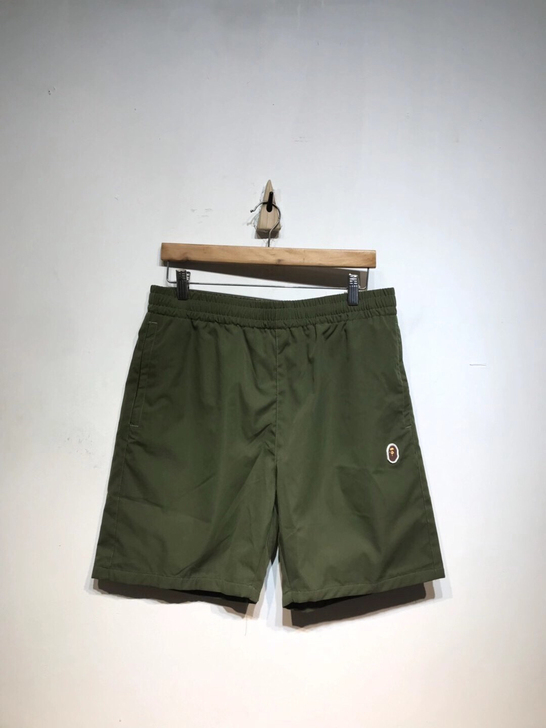 猿人头男士夏季日系简约网眼梭织短款沙滩裤