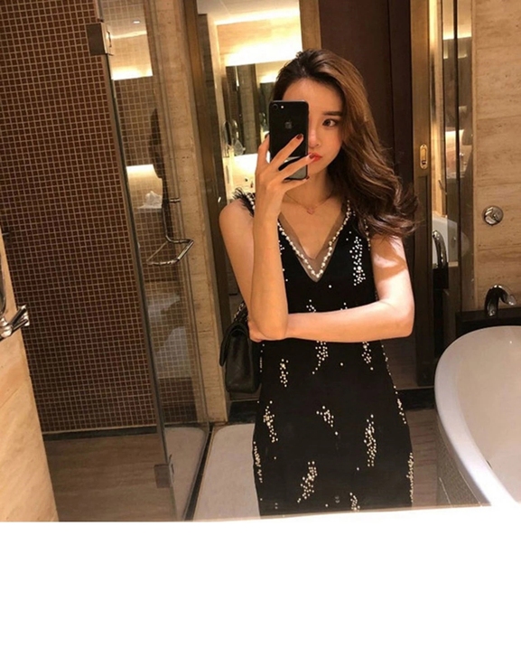 梵高@冷淡风女装设计感连衣裙春夏时髦手工炮...