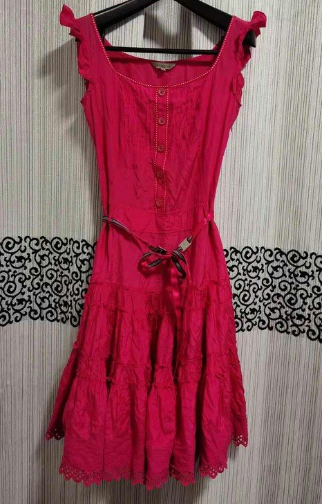 卓雅恩曼琳度假淑女风连衣裙公主袖，三百六十...