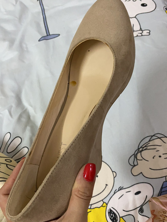 牛皮坡跟女鞋，商场入，细节图自己看，9新