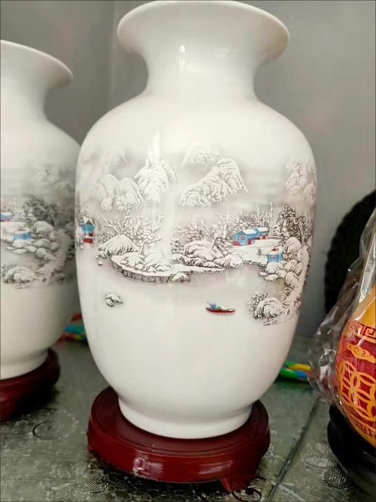 景德镇陶瓷花瓶摆件客厅插花陶瓷中式摆件家居...