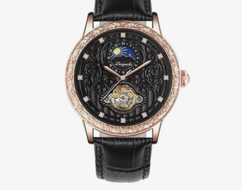 【全新】抖音直播爆款全自动机械表雕花盘正品...