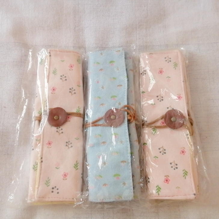 小清新田园风碎花卷笔袋 文具收纳袋 帆布化...