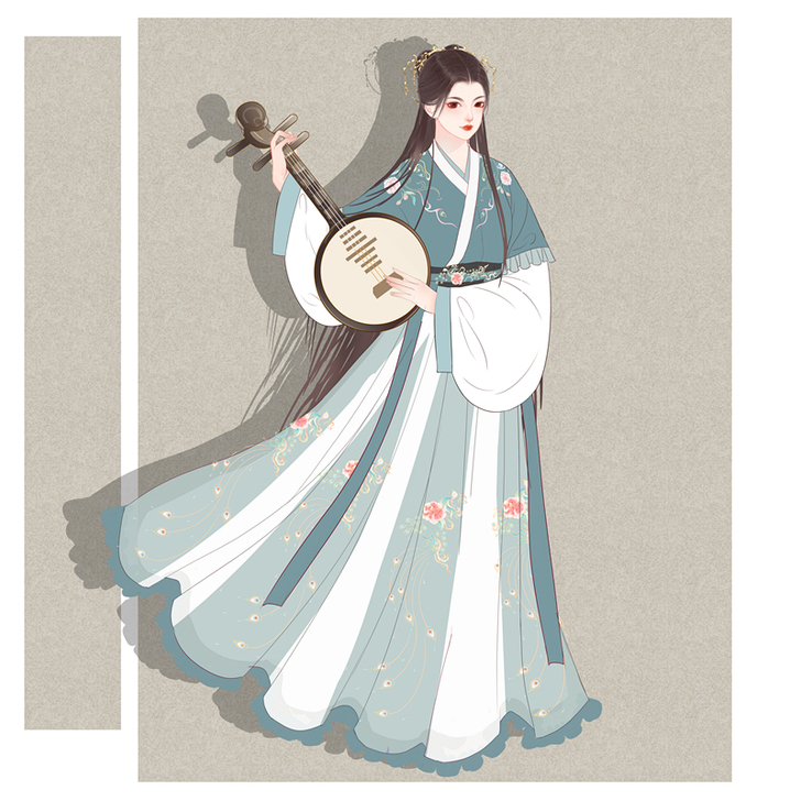 灵语原创晋制交领汉服女襦裙芸兰阁齐腰襦裙秋...