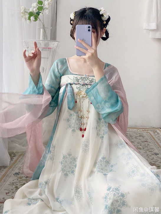 暂挂远山乔【天水碧】汉服 吊牌还在,包含齐...