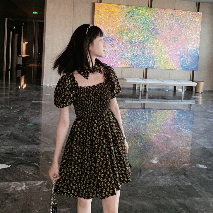 裙子裙子裙子！杨泡泡 连衣裙女夏中长款收腰...