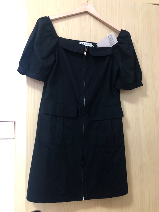 全新夏季连衣裙小黑裙女M码