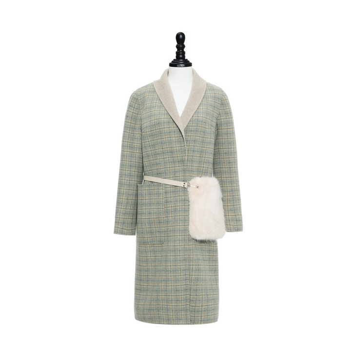 GLORIA/歌莉娅女装冬季新品H型双面呢...