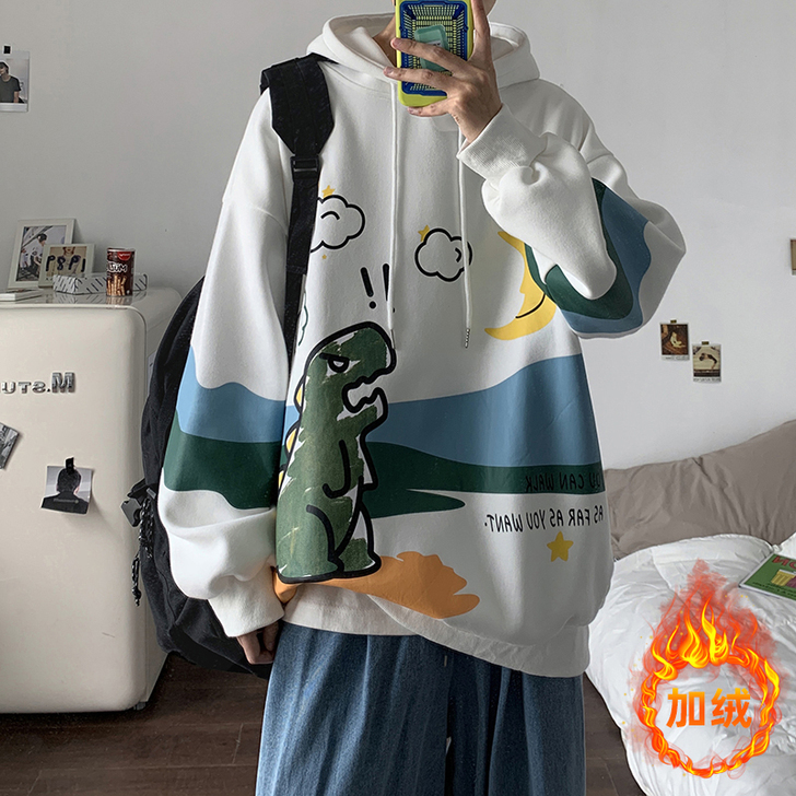 秋冬涂鸦卫衣女宽松嘻哈潮牌上衣ins潮韩版...
