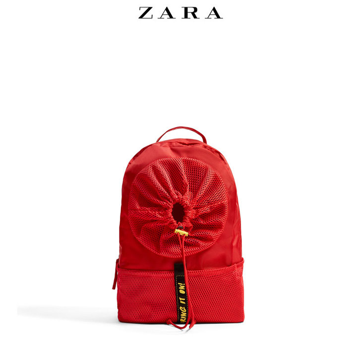 ZARA 双肩足球包 单色多口袋背包