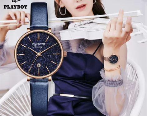 PLAYBOY 抖音热销防水石英表星空手表...