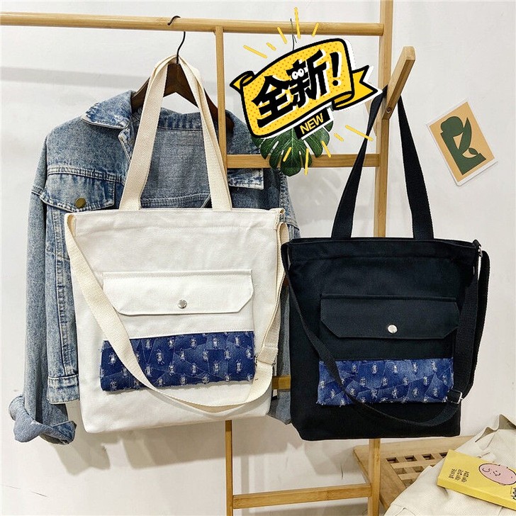 【清仓处理】韩版ins帆布包女学生韩版斜挎...