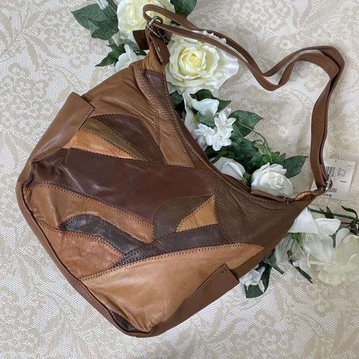 自留推荐 vintage真皮羊皮中古复古腋...