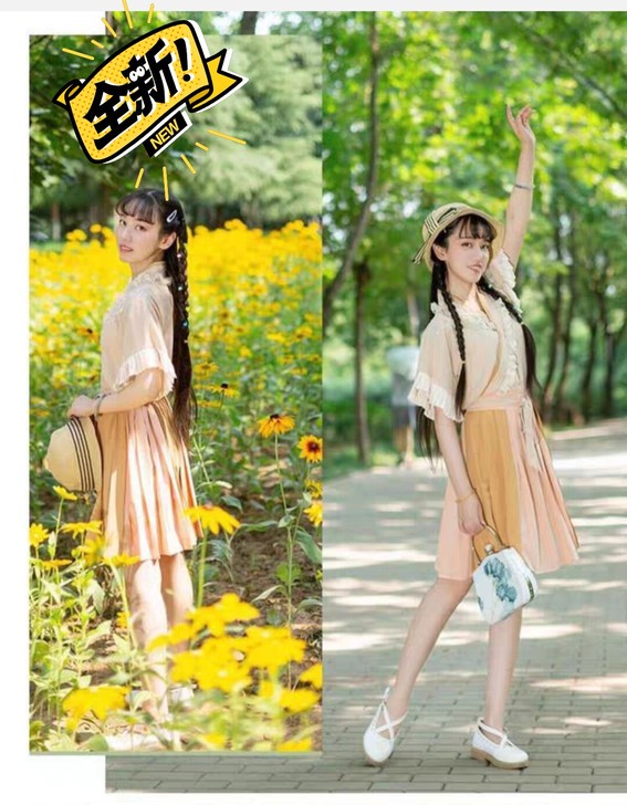 总角汉服小怜香S码，浅咖色，全新仅打开，衣...