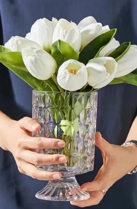 玻璃花瓶仿真花瓶北欧风水培容器插花客厅水养...