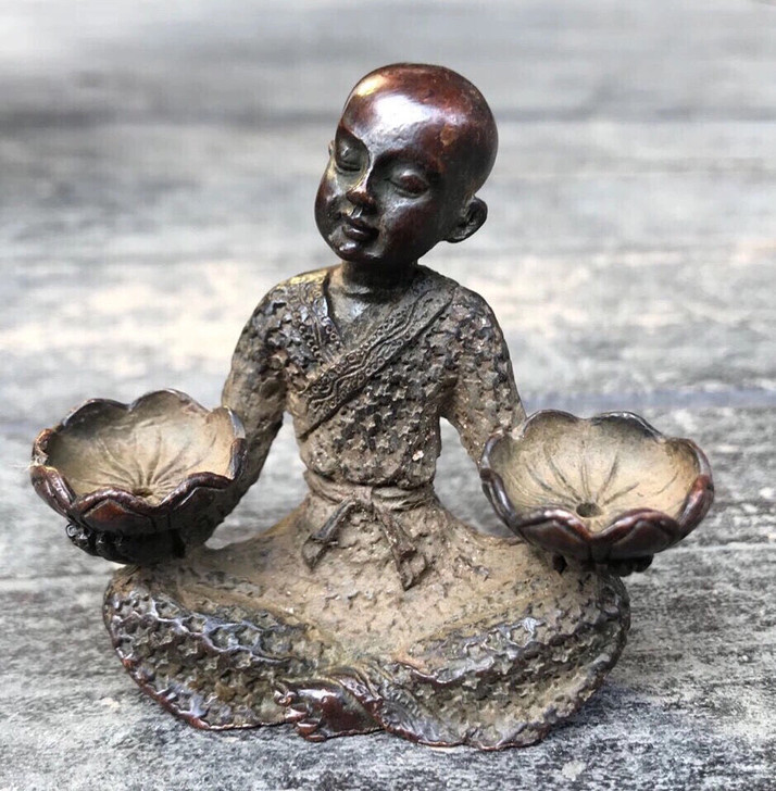 全新 纯铜香炉招财进宝铜佛像香炉摆件升官发...