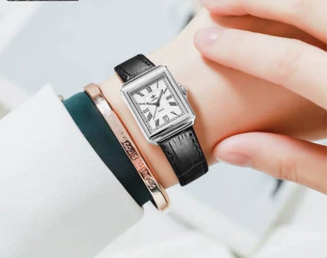 欧品客品牌手表女ins风轻复古小方盘女士手...