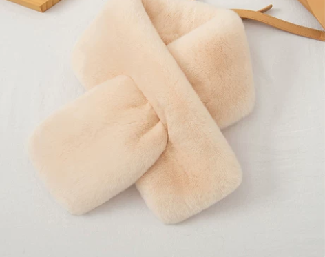 秋冬季女纯色天鹅绒整皮獭兔毛围巾 女韩版皮...