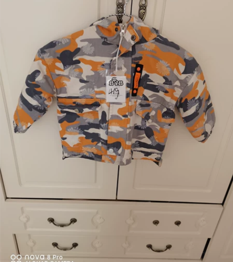 薄棉外套，迷彩服面料，内里加薄绒，工装风，...