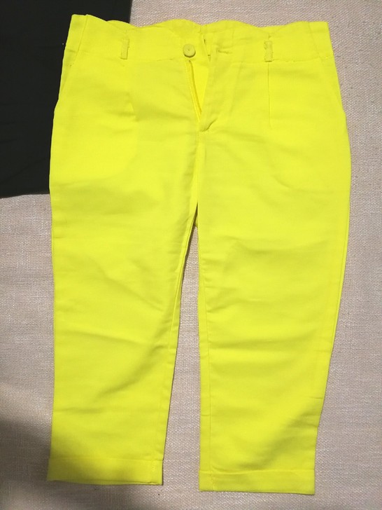 女款七分彩裤27码L号黄色