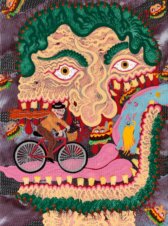 抽象系列作品  微喷油画 材质：防水油画布...