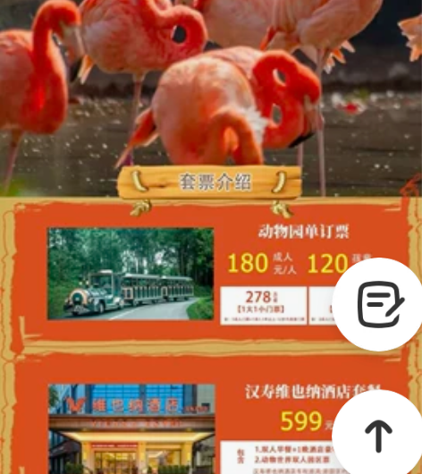 湖南汉寿野生动物世界酒景套票 套票一维也纳...