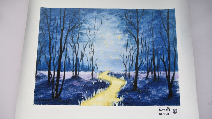 家庭装饰画，刀笔油画作品，画幅三分之一画布...