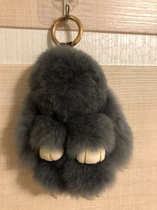 兔毛挂件毛绒