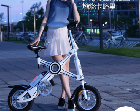 恩斯迈x3折叠锂电亲子款电动自行车