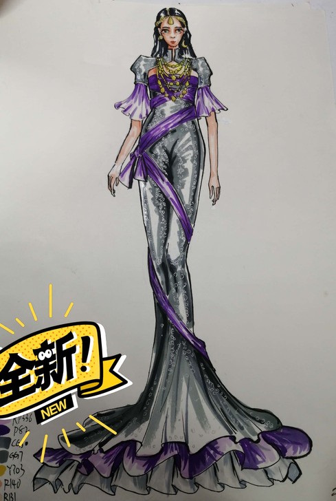 服装效果图完整稿,有现稿,也可约稿。