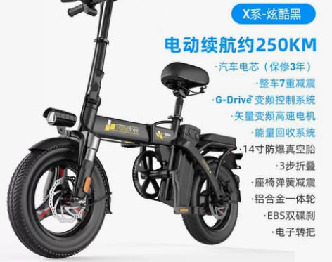 德国折叠电动自行车锂电池成人小型迷你代步车...