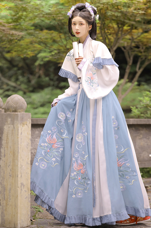 玉术正品汉服女妙菡原创晋制齐腰交领襦裙春夏...