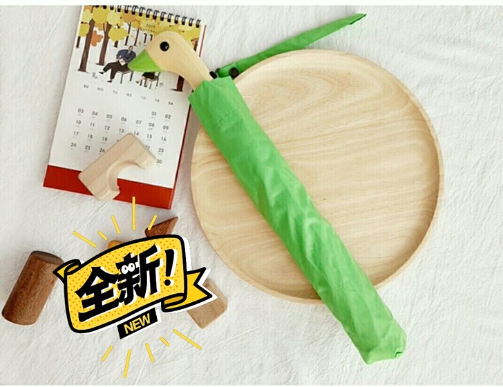 ins可爱鸭头嘴雨伞折叠半自动晴雨两用伞韩...