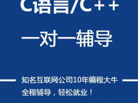 C语言C++课程一对一辅导零基础入门单片机...